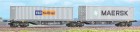 40262 ACME Articulated Container car type Sggmrss 90 of PKP Cargo loaded  with containers